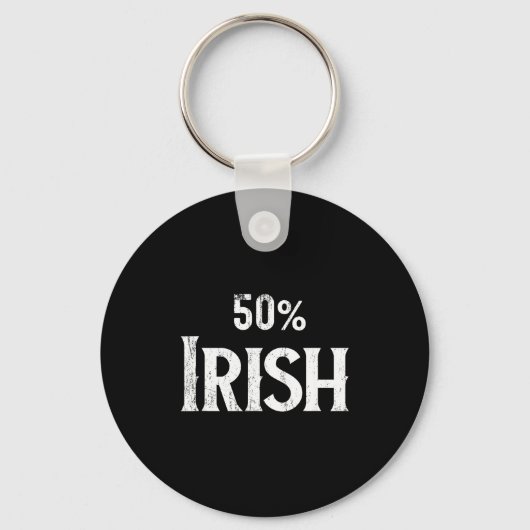 50% Half Irish Shirt, St Patricks Day Schlüsselanhänger (Vorderseite)