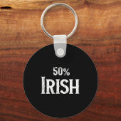 50% Half Irish Shirt, St Patricks Day Schlüsselanhänger (Vorderseite)
