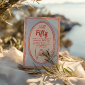 50. Handgemalt Gezeichnet Quirky Fun Frame Geburts Einladung