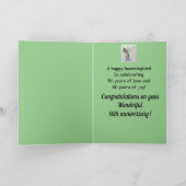 50. Happy Anniversary Elegant Hummingbird Card Karte (Innenseite)