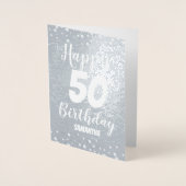 50. Happy Birthday Custom Foil Card Folienkarte (Vorderseite)