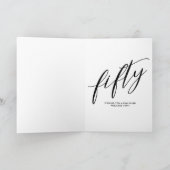 50. Happy Birthday Trendy Chic Card Karte (Innenseite)