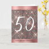 50. Happy Birthday Trendy Chic Card Karte (Gelbe Blume)