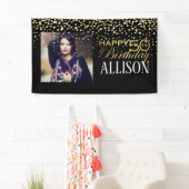 50. Happy Geburtstag Design mit goldenem Konfetti Banner (Insitu)