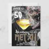 50. Heavy Metal Geburtstag Einladende Gitarre GOTH Einladung (Vorderseite)