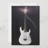 50. Heavy Metal Geburtstag Einladende Gitarre GOTH Einladung (Rückseite)