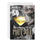 50. Heavy Metal Geburtstag Einladende Gitarre GOTH