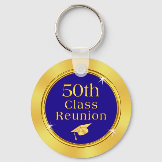 50. High School Wiedersehen Ideen IHRER TEXT, FARB Schlüsselanhänger (Rückseite)