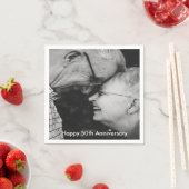 50. Hochzeit Geburtstag Custom Foto Napkins Serviette (Beispiel)