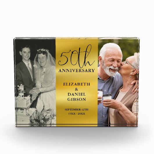 50. Hochzeit - Goldenes Jahr 2 Fotoblock (Vorderseite)