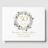 50. Hochzeit Goldenes Jubiläum Blumengarten Gästebuch (Vorderseite)
