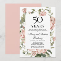 50. Hochzeit Jahrestag Rosa Rose Blüte