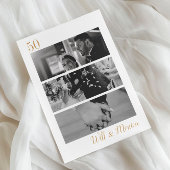 50. Hochzeit Jubiläum Elegant Vintag Einladung