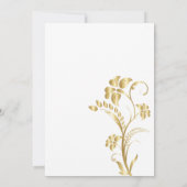 50. Hochzeit Jubiläum Gold Botanische Flora Einladung (Rückseite)