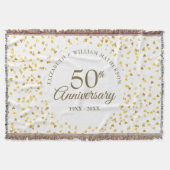 50. Hochzeit Jubiläum Gold Liebe Hört Confetti Decke (Vorderseite)