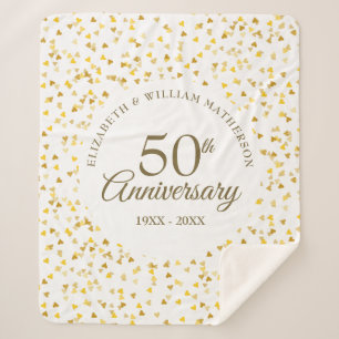 50. Hochzeit Jubiläum Gold Liebe Hört Confetti Sherpadecke
