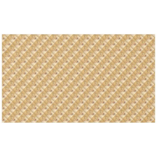 50. Hochzeit Jubiläum Gold Ochre Tablecloth Tischdecke (Vorderseite (Horizontal))