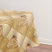 50. Hochzeit Jubiläum Gold Ochre Tablecloth Tischdecke (Beispiel)