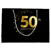 50. Hochzeit-Jubiläum Gold-Spargel Große Geschenktüte (Rückseite)