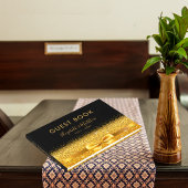 50. Hochzeit Jubiläum schwarzer goldener Glamour f Gästebuch