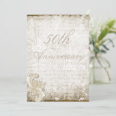 50. Hochzeit Jubiläum Telemark Stil Custom Einladung (Stehend Vorderseite)