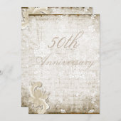 50. Hochzeit Jubiläum Telemark Stil Custom Einladung (Vorne/Hinten)