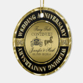 50. Hochzeit zum Jahrestag der Hochzeit Keramikornament (Links)