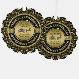 50. Hochzeit zum Jahrestag der Hochzeit Ornament Karte