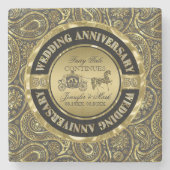 50. Hochzeit zum Jahrestag der Hochzeit Steinuntersetzer (Vorderseite)