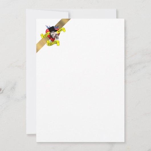 50. Hochzeit zum Thema Tattoo Einladung (Rückseite)