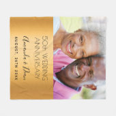 50. Hochzeitgold-Foto Fleecedecke (Vorderseite (Horizontal))