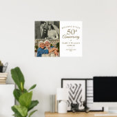 50. HochzeitJubiläum 2 Foto Begrüßungszeichen Poster (Heimbüro)