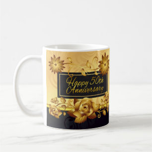 50. Hochzeits-Jahrestags-Geschenk-Tasse Kaffeetasse