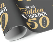 50. Hochzeitsfeier 50 Jahre Goldenes Paar Geschenkpapier (Rolleneckpunkt)