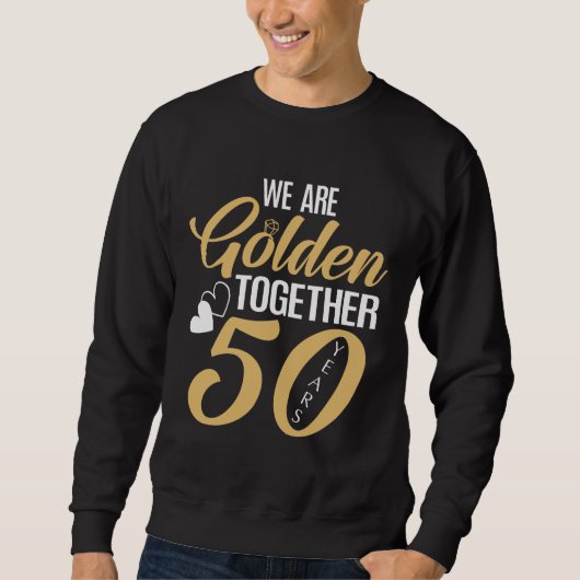 50. Hochzeitsfeier 50 Jahre Goldenes Paar Sweatshirt (Vorderseite)