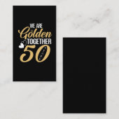 50. Hochzeitsfeier 50 Jahre Goldenes Paar Visitenkarte (Vorne/Hinten)