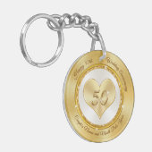 50. Hochzeitsfeier: Liebhaber von Souvenirs oder G Schlüsselanhänger (Vorderseite links)