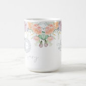 50. Hochzeitsfeier mit Aquarellblume Kaffeetasse (Mittel)