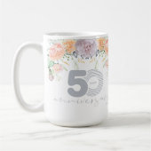 50. Hochzeitsfeier mit Aquarellblume Kaffeetasse (Links)