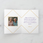 50. Hochzeitsfeier mit Aquarellfarben Karte (Innenseite)