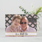 50. Hochzeitsfeier wir noch immer Foto Einladung (Stehend Vorderseite)