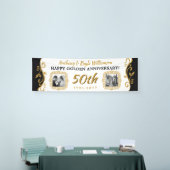 50. Hochzeitsjubiläum Foto Gold Black Banner (Messeveranstaltung)
