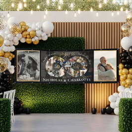50. Hochzeitsjubiläum Unendlichkeit Foto-Collage Banner