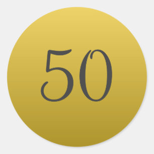 50. Hochzeitsjubiläums-Aufkleber Runder Aufkleber