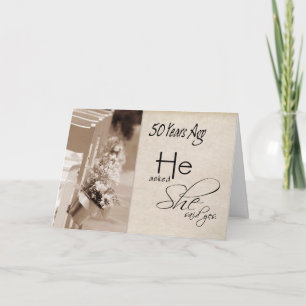 50. Hochzeitsjubiläumskarte - 50 wundervolle Jahre Karte