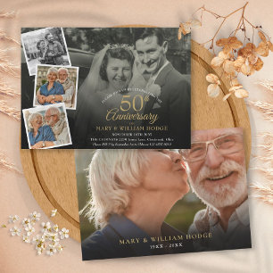 50. Hochzeitstag 5 FotoCollage Einladung