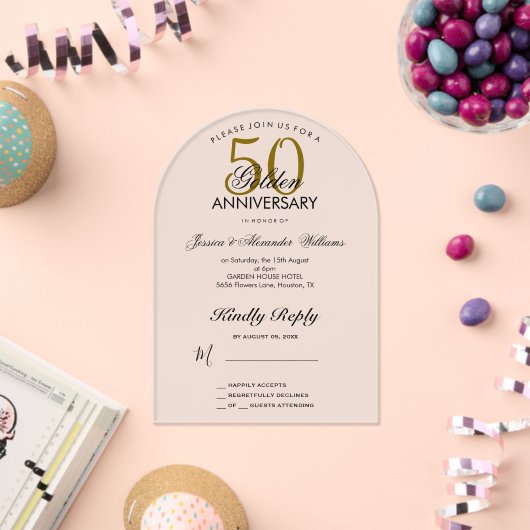 50. Hochzeitstag Acryleinladungen (Insitu (Feier))