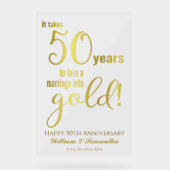 50. Hochzeitstag Acrylschild (Vorderseite)