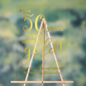 50. Hochzeitstag Acrylschild (Neutral)