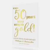 50. Hochzeitstag Acrylschild (Winkel)